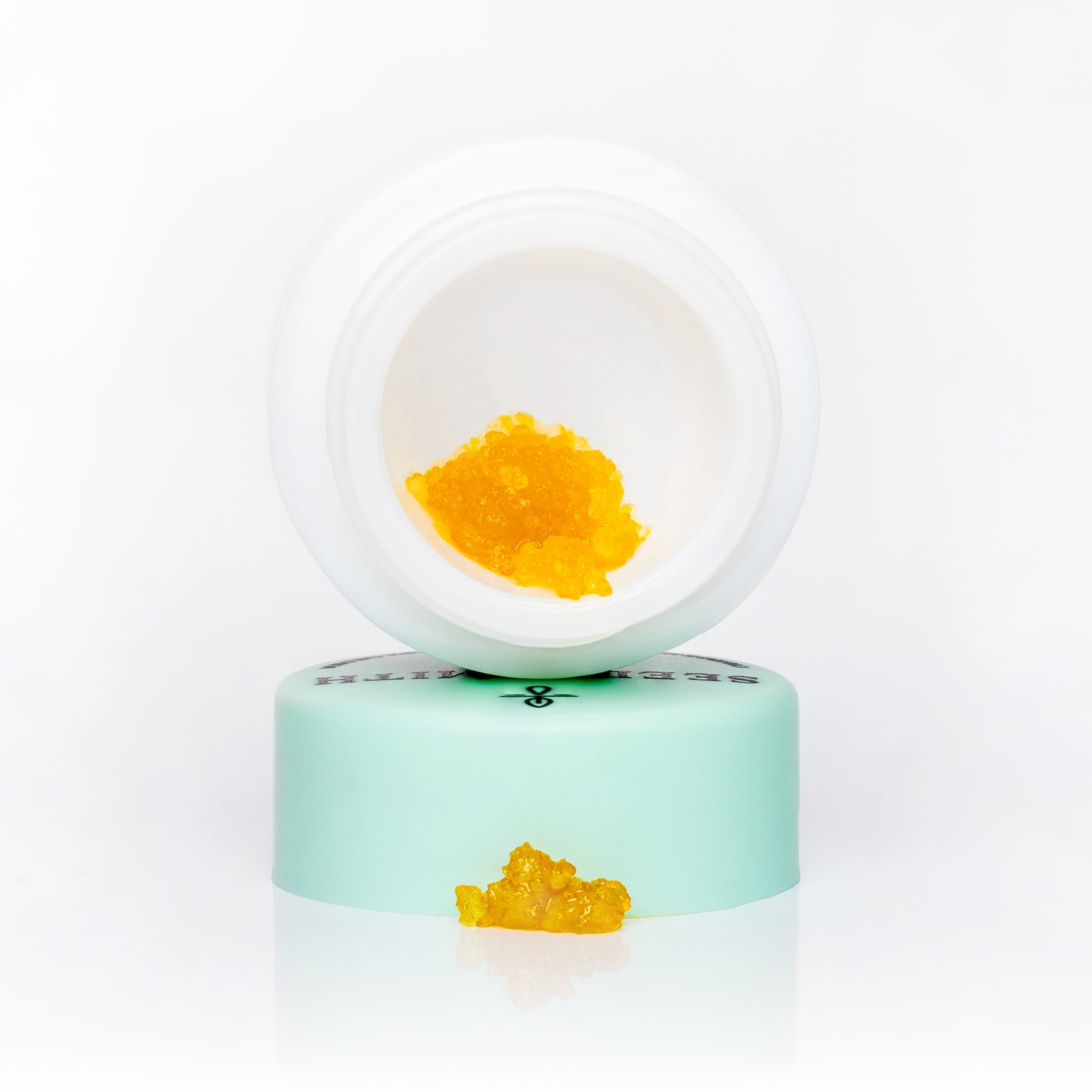 Stacked Seed and Smith live resin jars showing sauce, sugar, badder and batter concentrate textures available at Social Dispensary in Denver, Colorado.